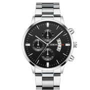Calendar Steel Watch Men's Large Dial Quartz Watch Men's Watch