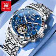 OLEVS 7088 Men Watch Luxury Brand Waterproof Skeleton Automatic Watch HD Fashion Business Men Mechanical Watch Reloj Hombre