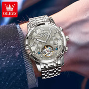 OLEVS 7088 Men Watch Luxury Brand Waterproof Skeleton Automatic Watch HD Fashion Business Men Mechanical Watch Reloj Hombre