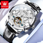 OLEVS 7088 Men Watch Luxury Brand Waterproof Skeleton Automatic Watch HD Fashion Business Men Mechanical Watch Reloj Hombre