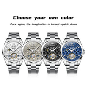 OLEVS 7028 Men's Watches Top Luxury Brand  Automatic Mechanical Business Wristwatch Waterproof  Chronograph Luxury Reloj Hombre