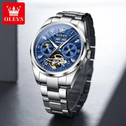 OLEVS 7028 Men's Watches Top Luxury Brand  Automatic Mechanical Business Wristwatch Waterproof  Chronograph Luxury Reloj Hombre