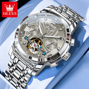 OLEVS 7088 Men Watch Luxury Brand Waterproof Skeleton Automatic Watch HD Fashion Business Men Mechanical Watch Reloj Hombre