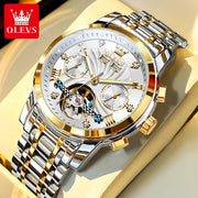 OLEVS 7088 Men Watch Luxury Brand Waterproof Skeleton Automatic Watch HD Fashion Business Men Mechanical Watch Reloj Hombre