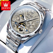 OLEVS 7028 Men's Watches Top Luxury Brand  Automatic Mechanical Business Wristwatch Waterproof  Chronograph Luxury Reloj Hombre