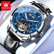 OLEVS 7088 Men Watch Luxury Brand Waterproof Skeleton Automatic Watch HD Fashion Business Men Mechanical Watch Reloj Hombre