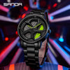 Fashion Mens Watches 360 Rotating Car Wheel Dial Luxury Wrist Watch Casual Sports Waterproof Quartz Watch Men Relogio Masculino