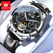 OLEVS 7088 Men Watch Luxury Brand Waterproof Skeleton Automatic Watch HD Fashion Business Men Mechanical Watch Reloj Hombre