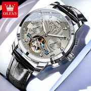 OLEVS 7088 Men Watch Luxury Brand Waterproof Skeleton Automatic Watch HD Fashion Business Men Mechanical Watch Reloj Hombre