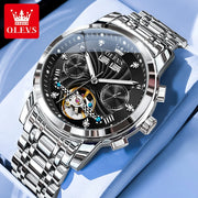 OLEVS 7088 Men Watch Luxury Brand Waterproof Skeleton Automatic Watch HD Fashion Business Men Mechanical Watch Reloj Hombre