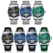 OLEVS Original Brand Men's Watches Moon Phase Starry DiskWaterproof Multifunctional Luminous Fully Automatic Mechanical Watch  ﻿