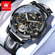 OLEVS 7088 Men Watch Luxury Brand Waterproof Skeleton Automatic Watch HD Fashion Business Men Mechanical Watch Reloj Hombre