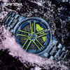 Mens  Fashion Watches SANDA Steel Waterproof Sport Quartz Watch Men Creative Design 360 Rotating Car Wheel Dial watch Relogio