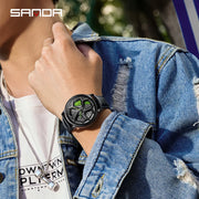 Fashion Mens Watches 360 Rotating Car Wheel Dial Luxury Wrist Watch Casual Sports Waterproof Quartz Watch Men Relogio Masculino